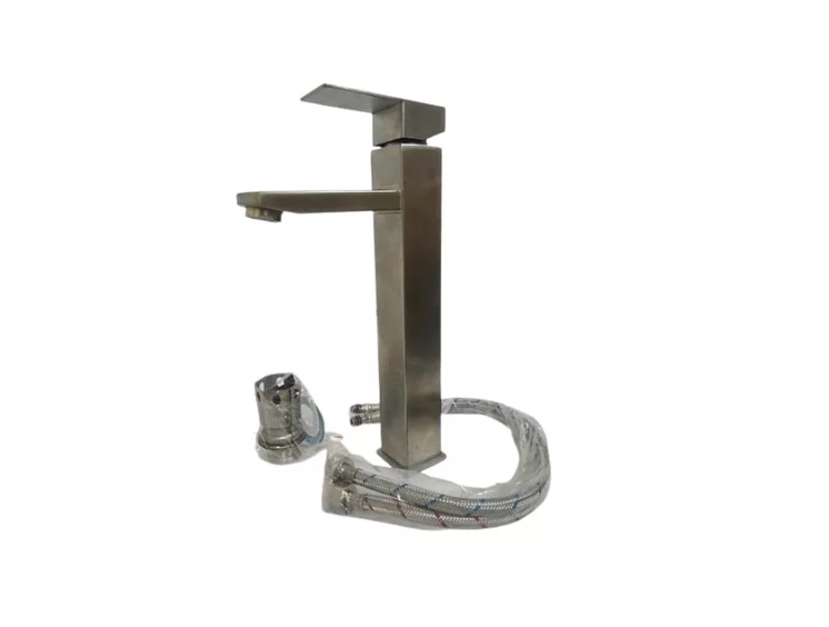 LLAVE LAVAMANOS MONOMANDO ACERO 12 PULG CUADRADA ALTA 300MM //NT16202-12