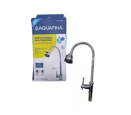 LLAVE DE FREGADERO FLEXIBLE PALANCA AQUAFINA A-GSZ 185