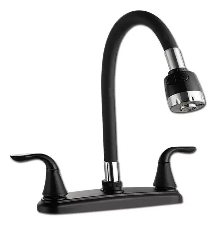 LLAVE PARA FREGADERO CUELLO FLEXIBLE NEGRO NT1617-8BK