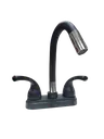 LLAVE DE LAVAMANOS CUELLO FLEXIBLE NEGRA NT 1617-4BK
