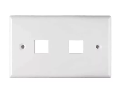 FACE PLATE 4X2 2 PUERTOS QNET P/N:QNETFP02