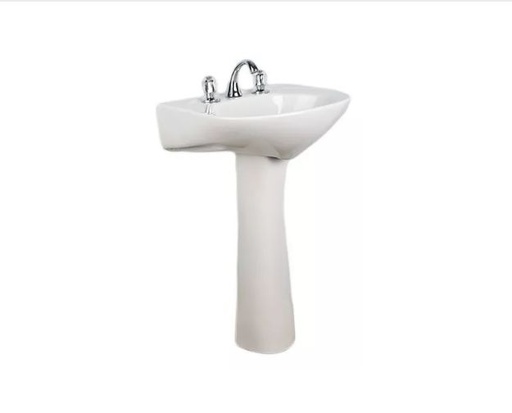 LAVAMANOS CON PEDESTAL VENCERAMICA BLANCO