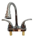 [NT1617-4] LLAVE PARA LAVAMANOS FLEXIBLE 4" CUELLO DE ACERO INOX.Y CUERPO DE METAL MODELO NT1617-4