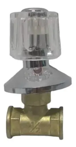 Llave Ducha 1/2 Base Bronce Pomo Acrílico NT 1657 BOXER