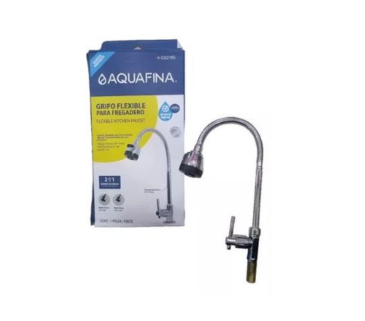 LLAVE DE FREGADERO FLEXIBLE PALANCA AQUAFINA A-GSZ 185